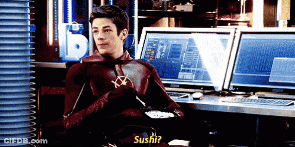 Barry Allen The Flash Sushi Offer Food GIF