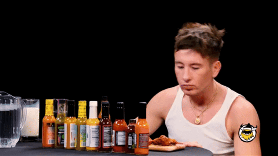 Barry Keoghan Eating Chicken Wing GIF