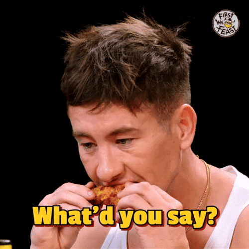 Barry Keoghan What'd You Sat Chicken Wing GIF