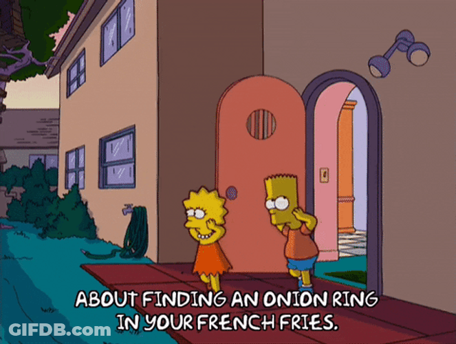Bart And Lisa Ear Plugs While Walking Out GIF