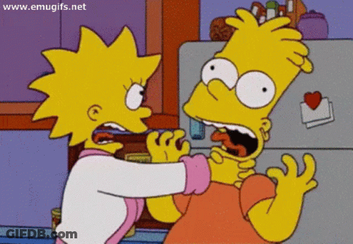 Bart And Lisa Simpson GIF