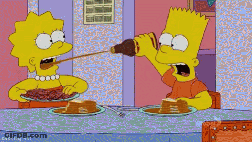 Bart And Lisa Simpson Drinking From Bottle GIF