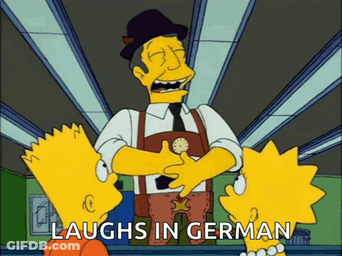 Bart And Lisa Simpson Laughing In German GIF