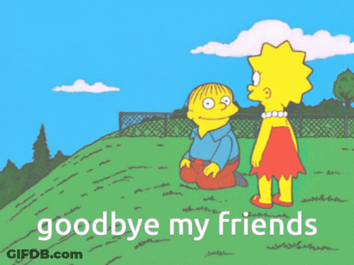 Bart And Lisa Simpson Saying Goodbye GIF