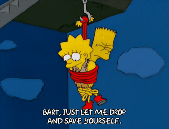 Bart And Lisa Simpsons Tied Up GIF