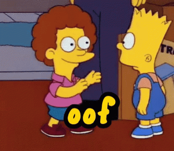 Bart Push Away Todd Flanders Oof GIF
