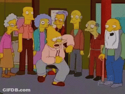 Bart Simpson And Cartoon Characters Standing Around GIF