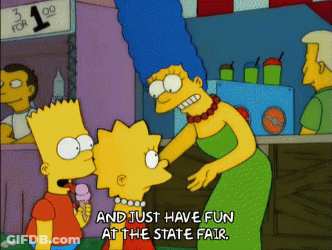 Bart Simpson And Lisa Simpson Are At A State Fair And Just Have Fun At The State Fair GIF