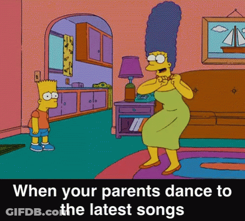 Bart Simpson And Marge Simpson Dancing GIF