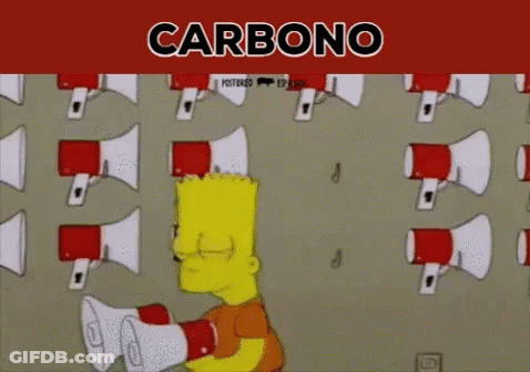 Bart Simpson And Megaphone Wall With Carbono GIF
