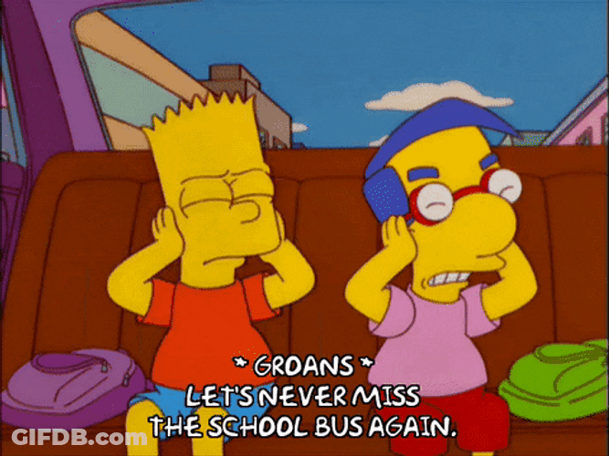 Bart Simpson And Milhouse Blocking Their Ears GIF