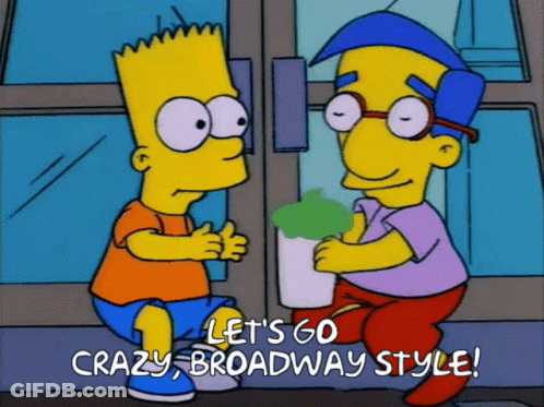 Bart Simpson And Milhouse Standing GIF