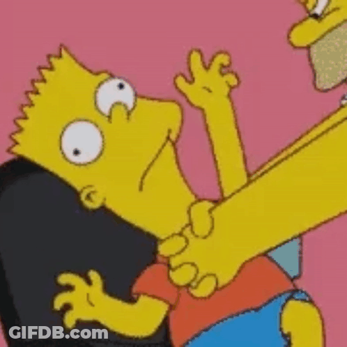 Bart Simpson Attacked By Hand GIF
