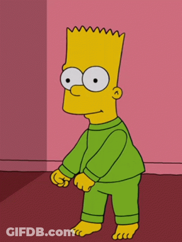 Bart Simpson Barefoot In Green Sweater GIF