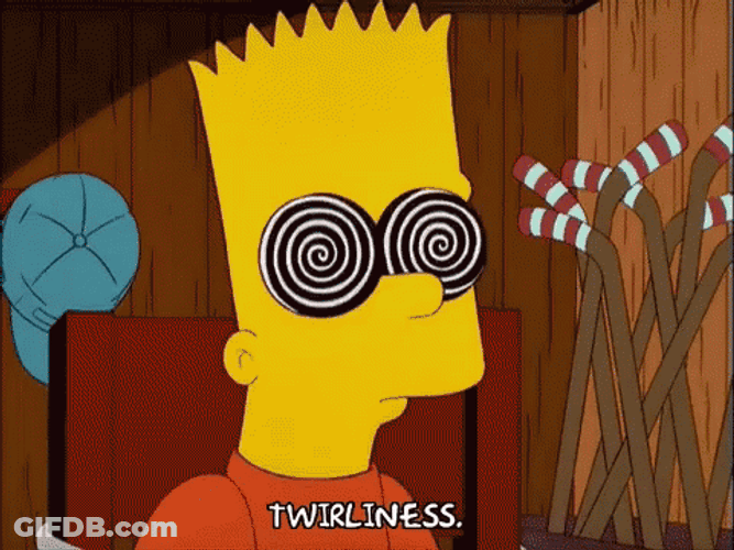 Bart Simpson Big Eye Spiral Illusion GIF
