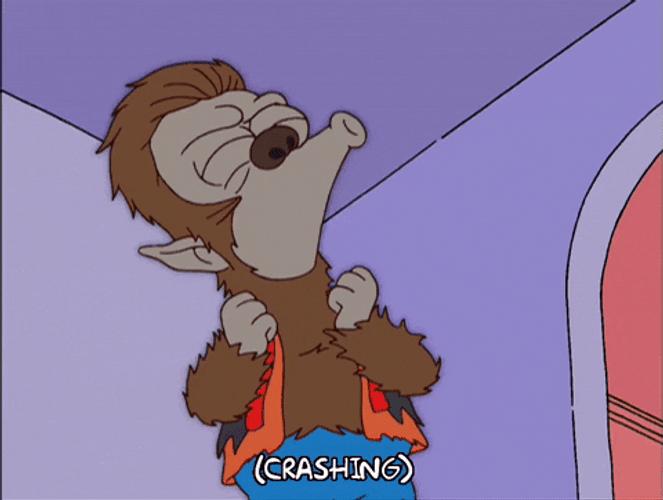 Bart Simpson Crash Monkey Howl GIF