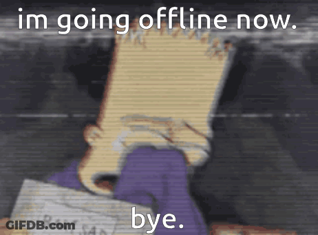 Bart Simpson Crying Im Going Offline Now Bye GIF