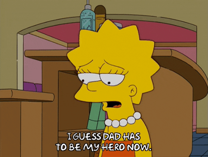 Bart Simpson Dad My Hero GIF