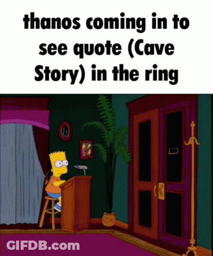 Bart Simpson Desk Thanos Coming To See Quote GIF