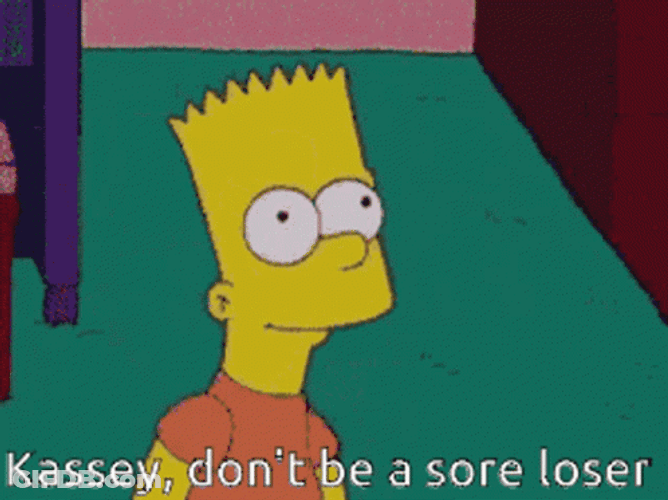 Bart Simpson Dont Be Sore Loser GIF