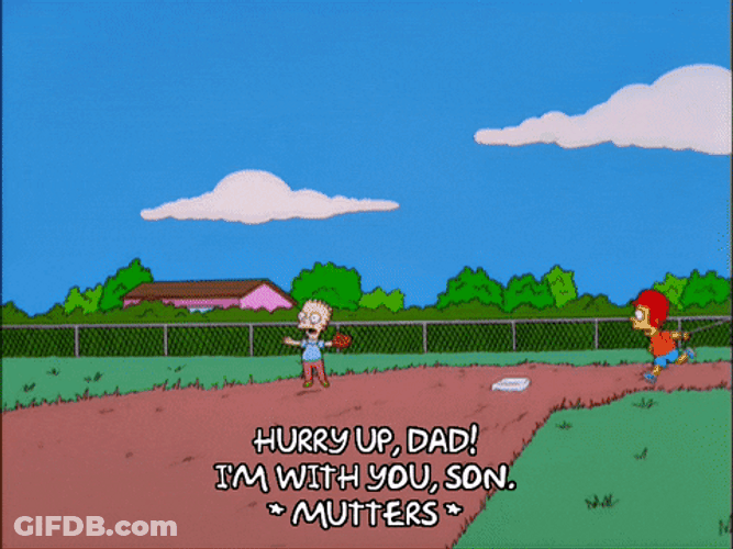 Bart Simpson Dragging Homer Simpson GIF