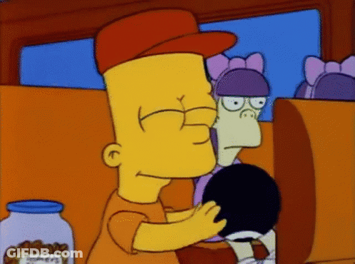 Bart Simpson From The Simpsons Is Holding A Ball GIF