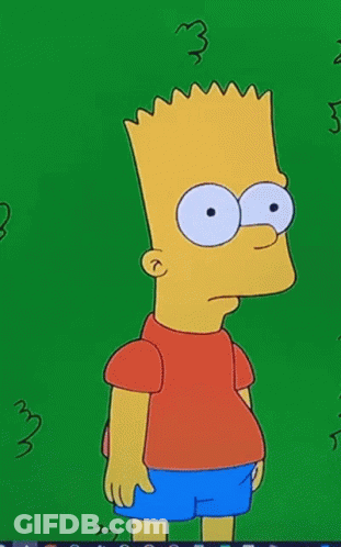 Bart Simpson From The Simpsons Is Standing In Front Of A Green Background . GIF