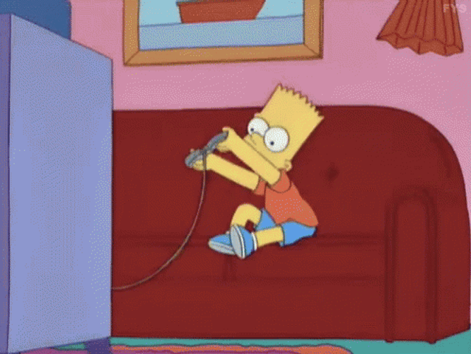 Bart Simpson Gaming Play GIF