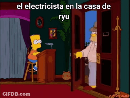Bart Simpson Giving Speech El Electricista En La Casa De Ryu GIF