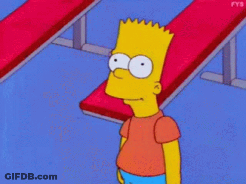 Bart Simpson Giving Thumbs Up In Gym GIF