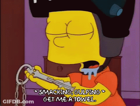 Bart Simpson Holding Chain Crying GIF