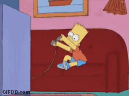 Bart Simpson Holding Microphone GIF