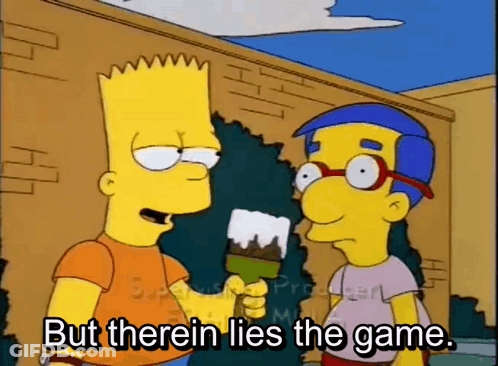 Bart Simpson Holding Paint Brush Next To Milhouse Simpson GIF