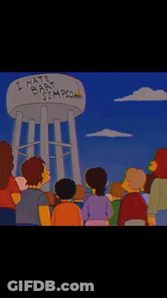Bart Simpson Holding Paper GIF