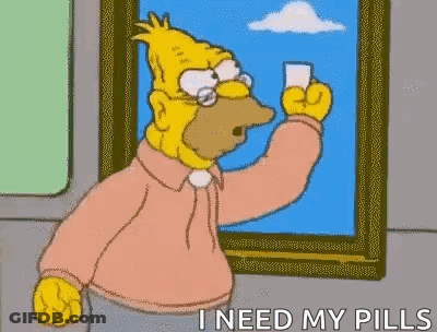 Bart Simpson Holding Pills GIF