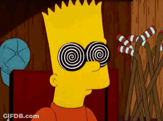 Bart Simpson Hypnotized Spiral Eyes GIF