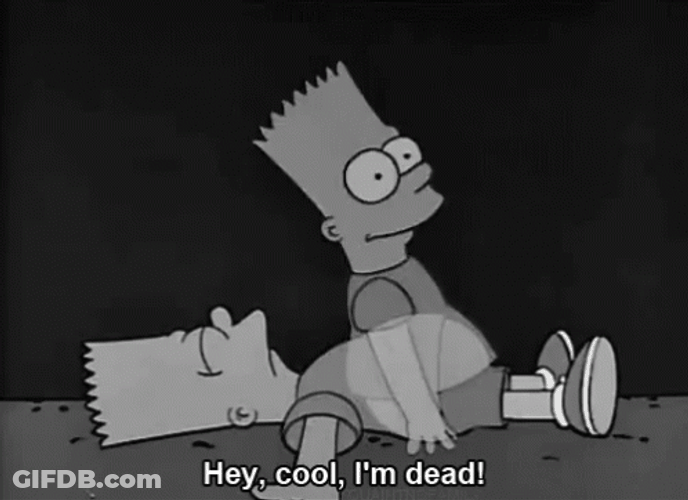 Bart Simpson Im Dead GIF