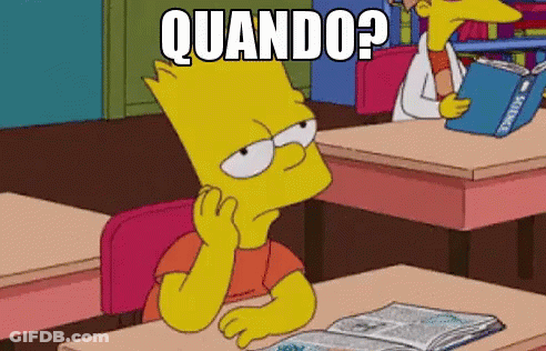 Bart Simpson In Classroom Asking Quando GIF