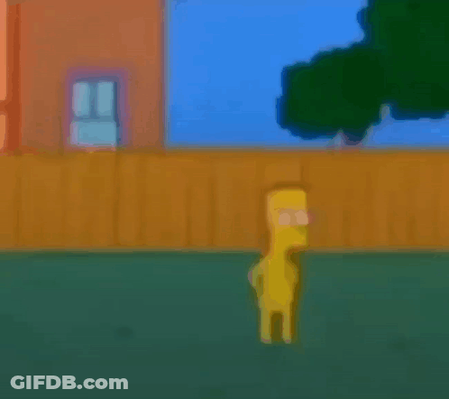Bart Simpson In Front Of Fence GIF