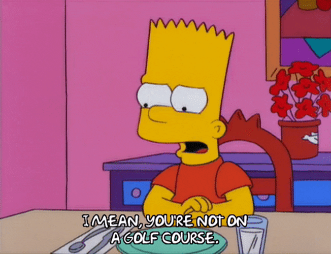 Bart Simpson Insult About Golf Course GIF