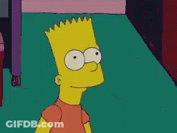 Bart Simpson Is Looking At A Cake That Says At Least You Tried GIF
