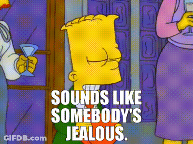 Bart Simpson Jealous GIF