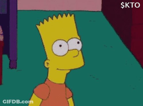 Bart Simpson Looking At Cake Saying At Least You Tried GIF