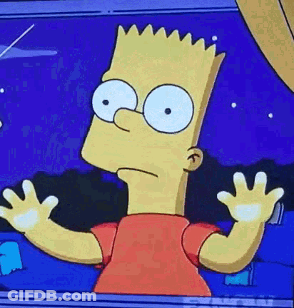 Bart Simpson Looking Out Window GIF