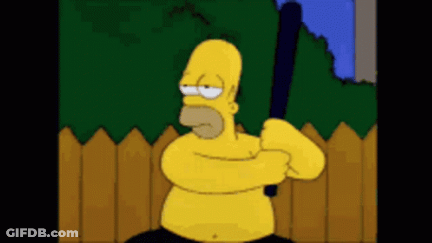 Bart Simpson Ninja Mode GIF
