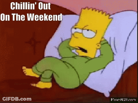 Bart Simpson On Couch Chillin' Out Weekend GIF