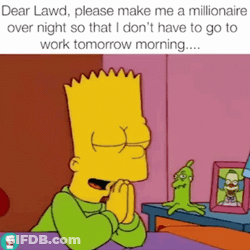 Bart Simpson Praying Funny Meme GIF
