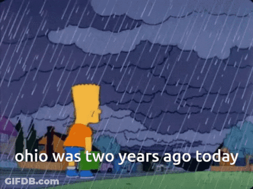 Bart Simpson Rain Ohio Was Two Years Ago Today GIF