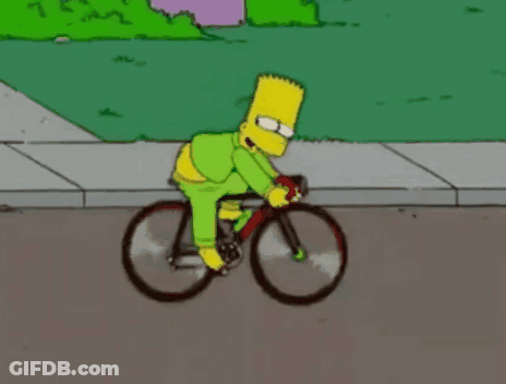 Bart Simpson Riding A Bike GIF