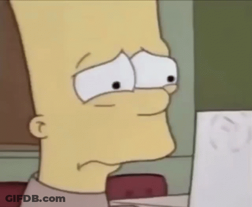 Bart Simpson Sad Looking At Paper GIF